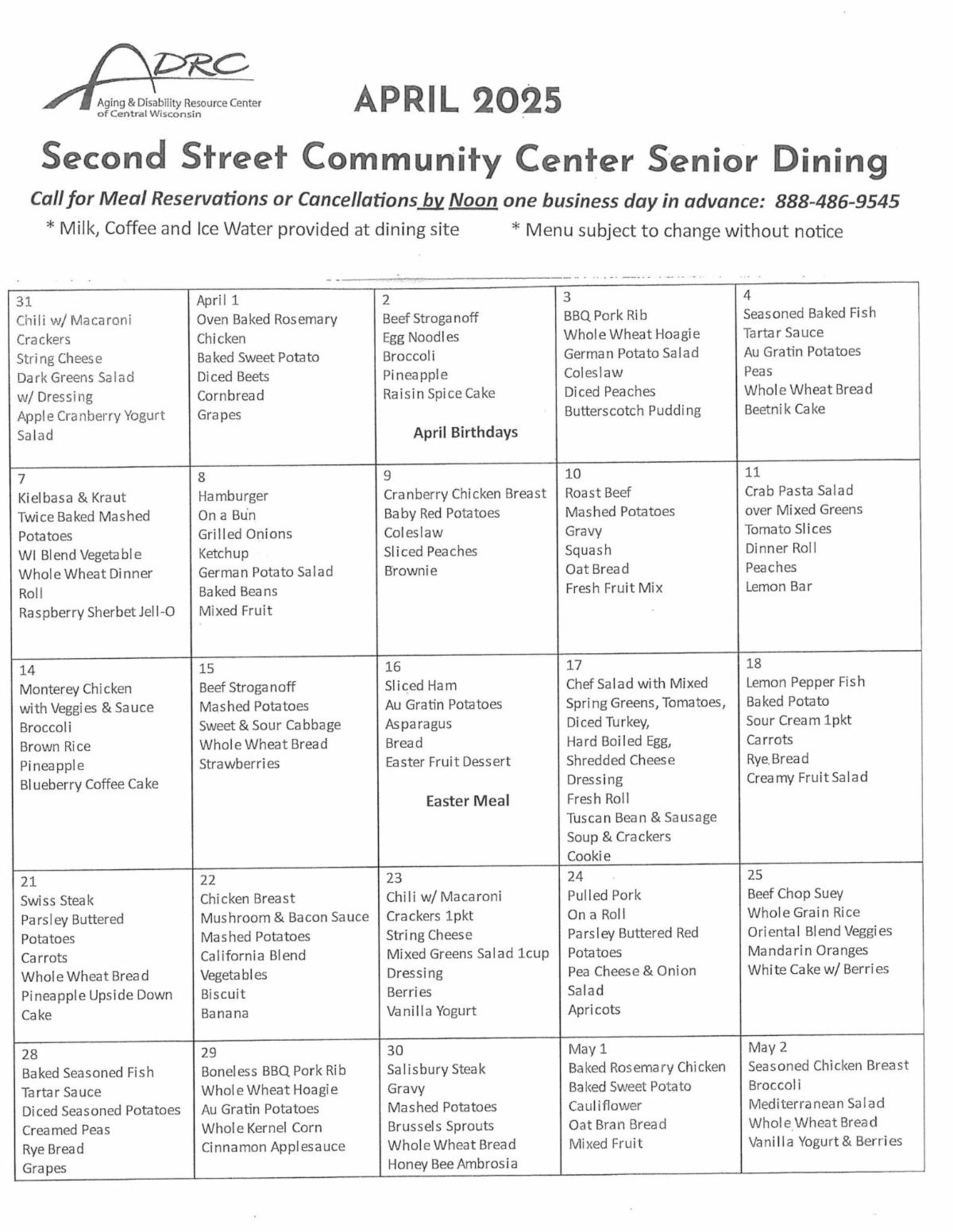 Senior Dining