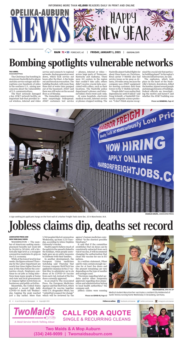 Daily News Digest January 1, 2021 Alabama Daily News