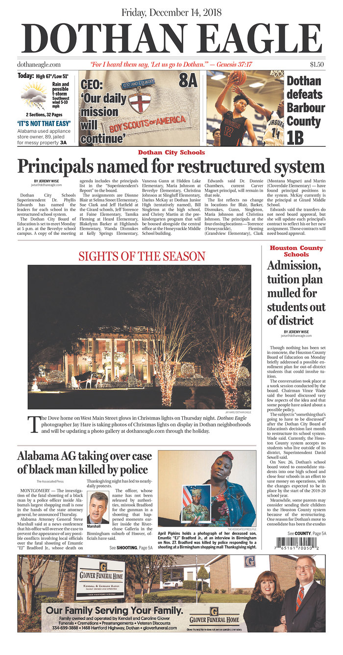 Daily News Digest December 14, 2018 Alabama Daily News