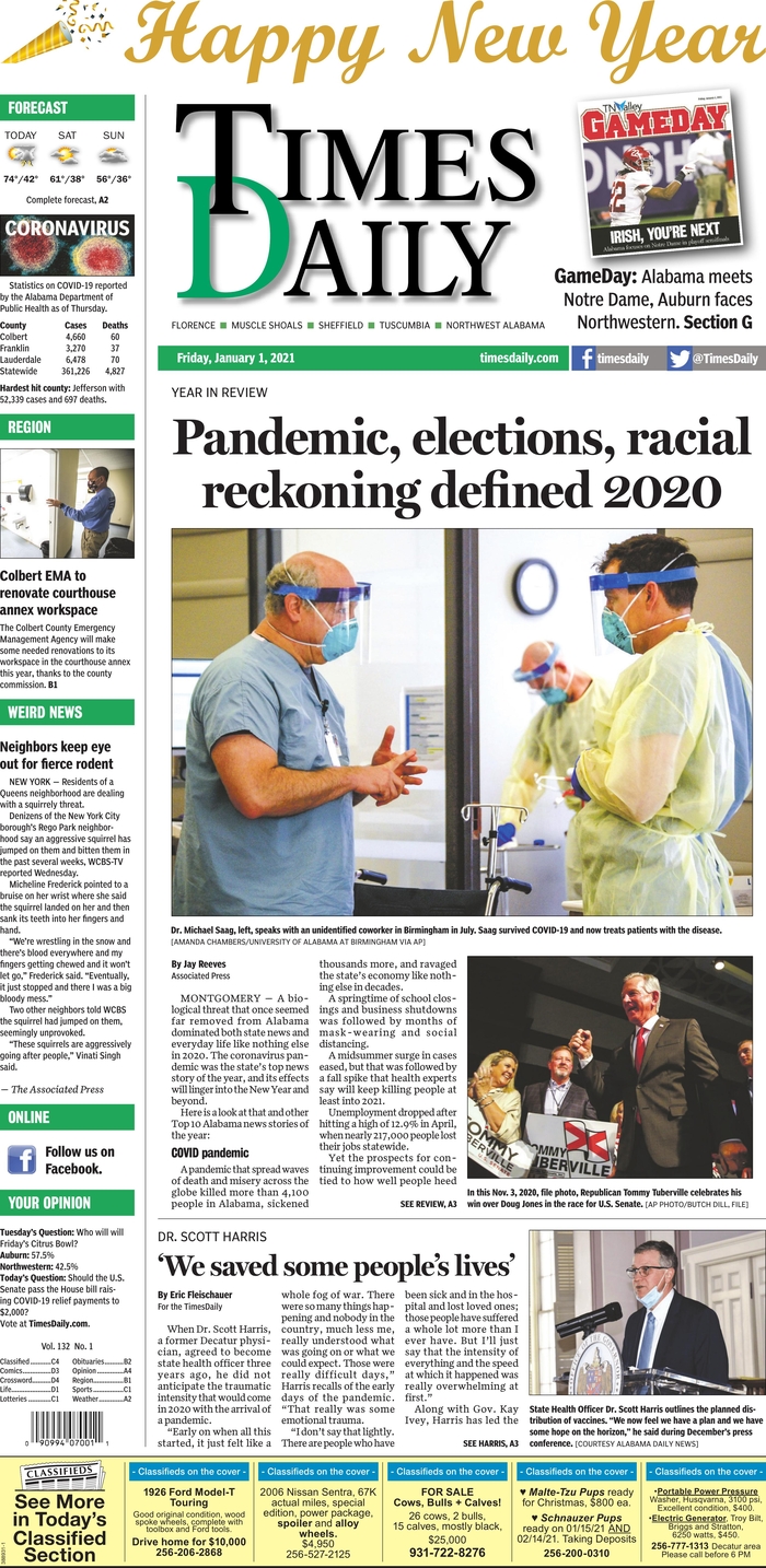 Daily News Digest January 1, 2021 Alabama Daily News
