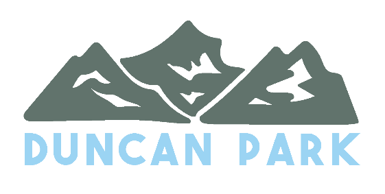 Duncan Park's logo. It features a mountain range.