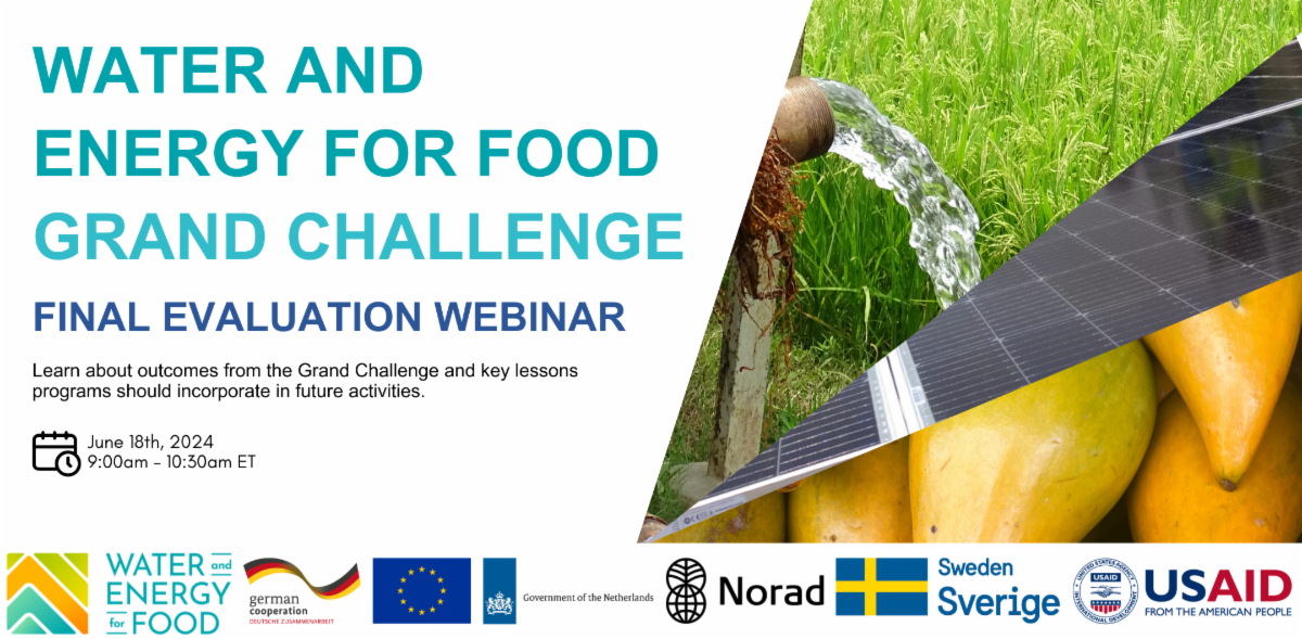 Water and Energy for Food Final Evaluation inar