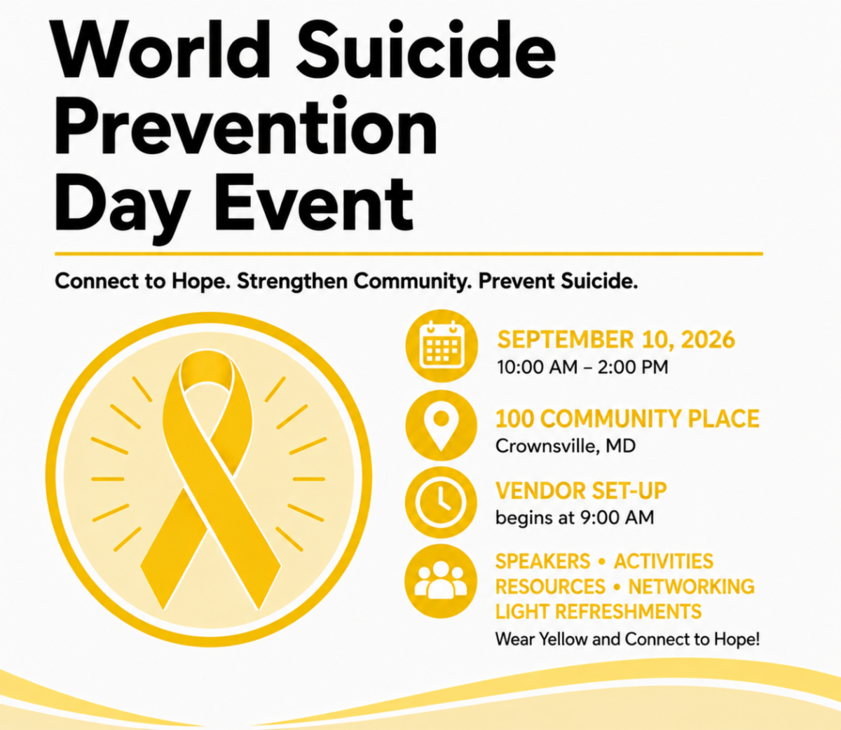 Graphic for world suicide prevention day. 