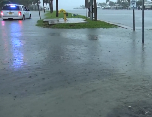 Flooded street in COBB