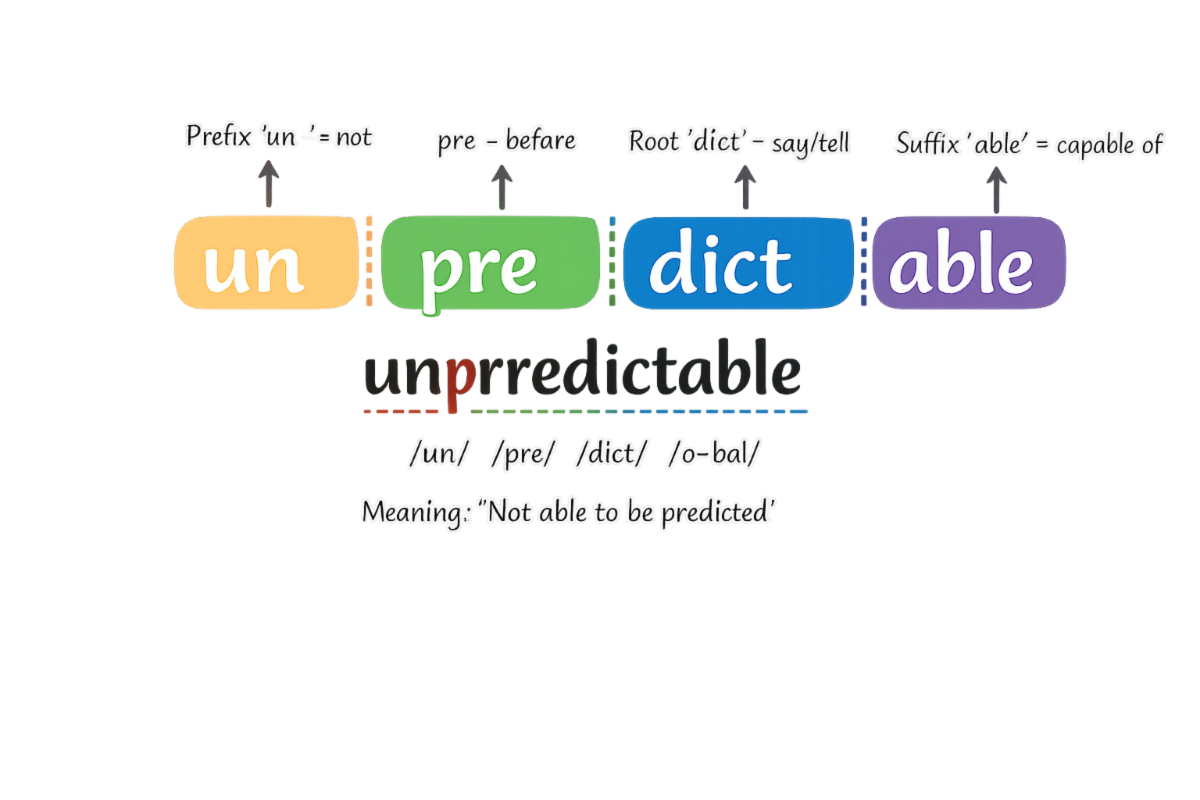 Decoding the word unpredictable
