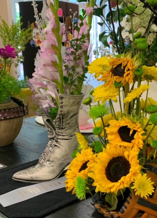 Flowers in a boot