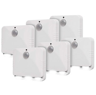 6 Pack Sensor Brite Motion Activated LED Lights