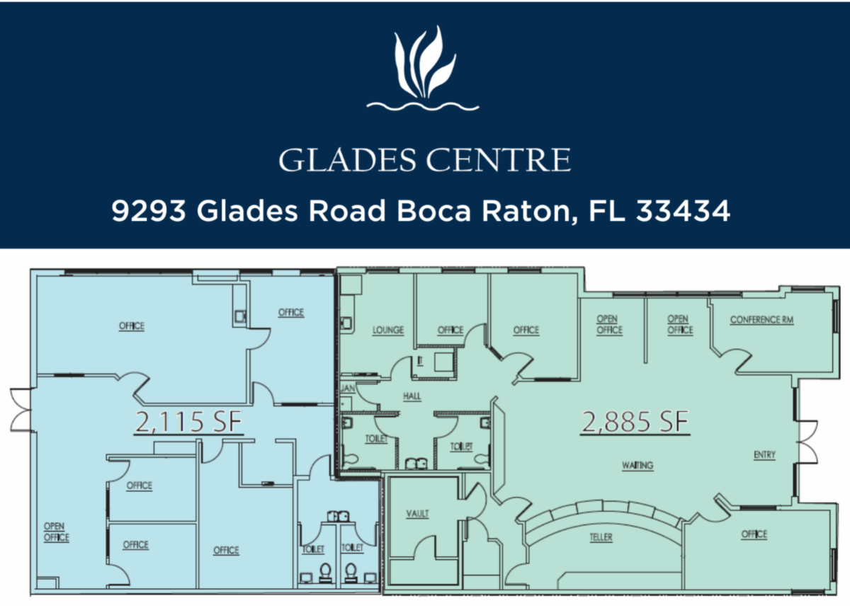 Two Superior Banking Locations with Building Signage in East & West