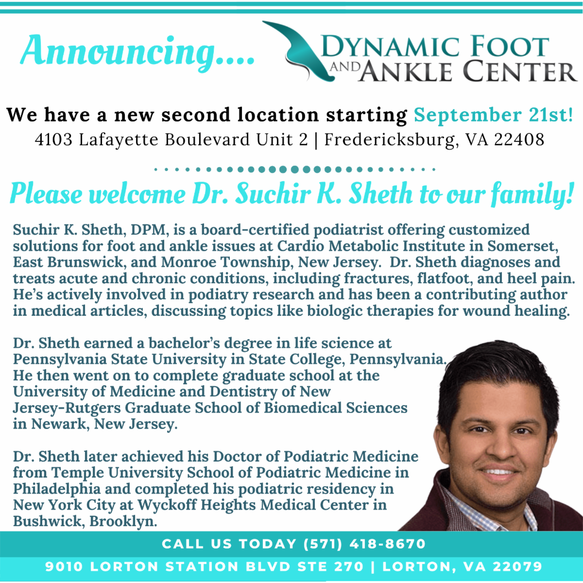 Dynamic Foot and Ankle Center News!