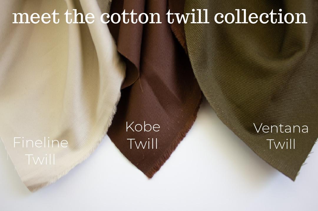 Twill Time Sew for spring with a rainbow of cotton twills!
