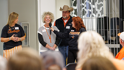 Alumni board members speak at the Ferguson College of Agriculture Homecoming Celebration.