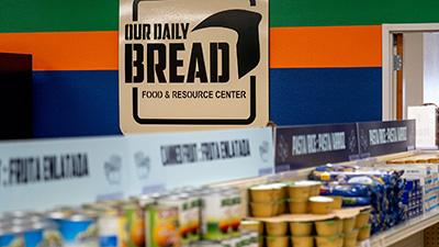 Inside Our Daily Bread food pantry.