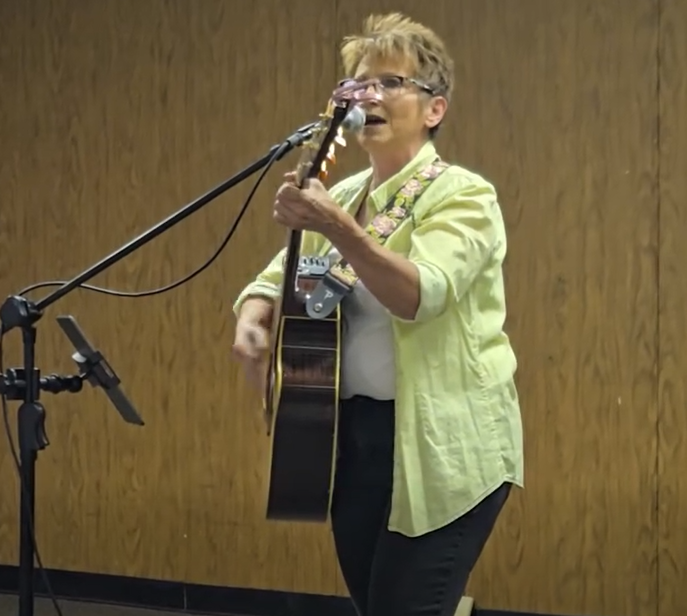 Katie Ballew sings live on the Blaine County Fair Foley Building stage August 29th