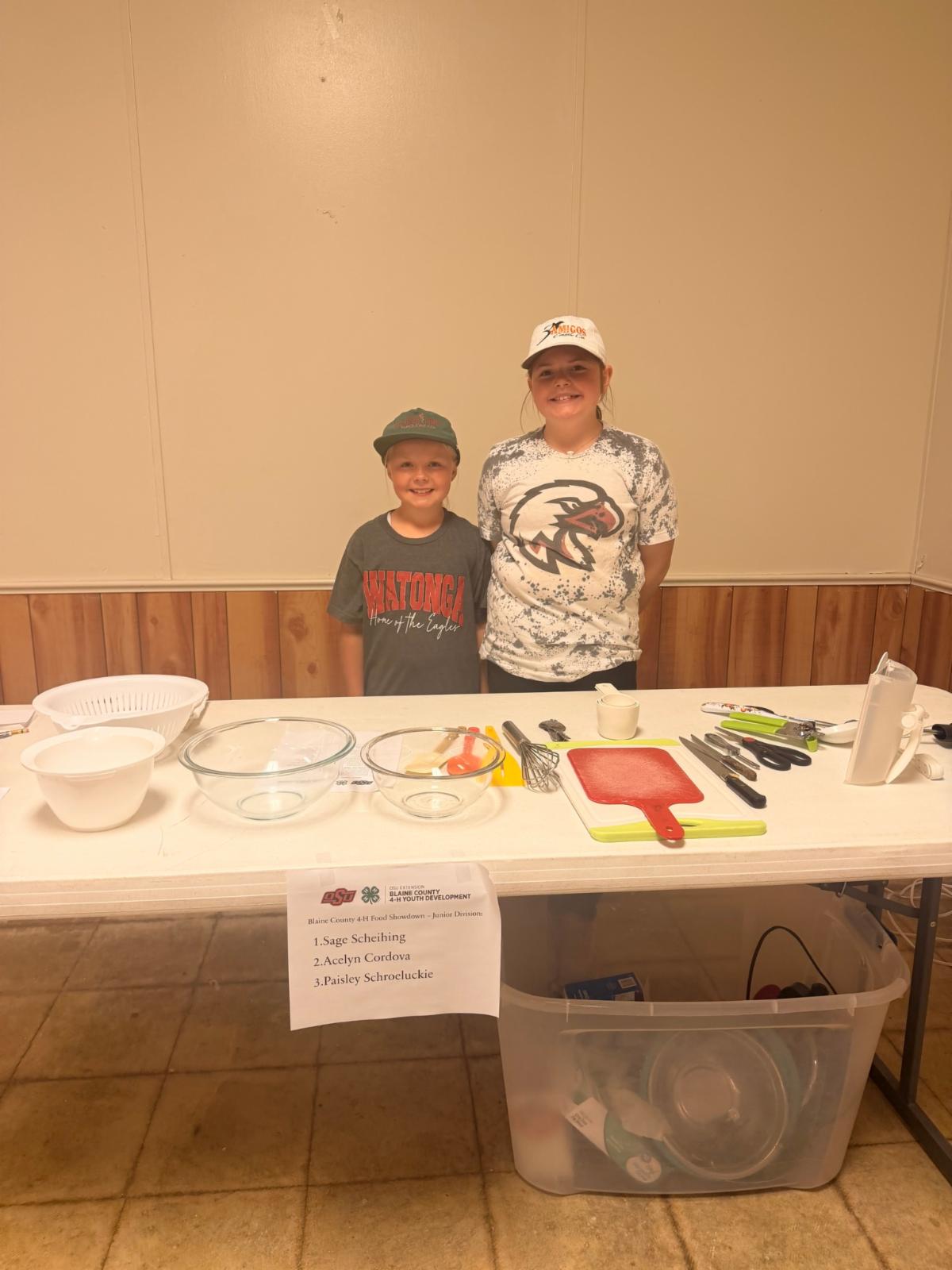 An image of two Blaine County 4-H Youth participating in the 2026 4-H Food Showdown.