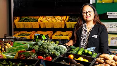 Pradhananga professional headshot with produce.