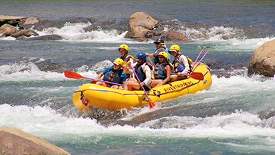 4-H Adventure in Colorado with water rapids.