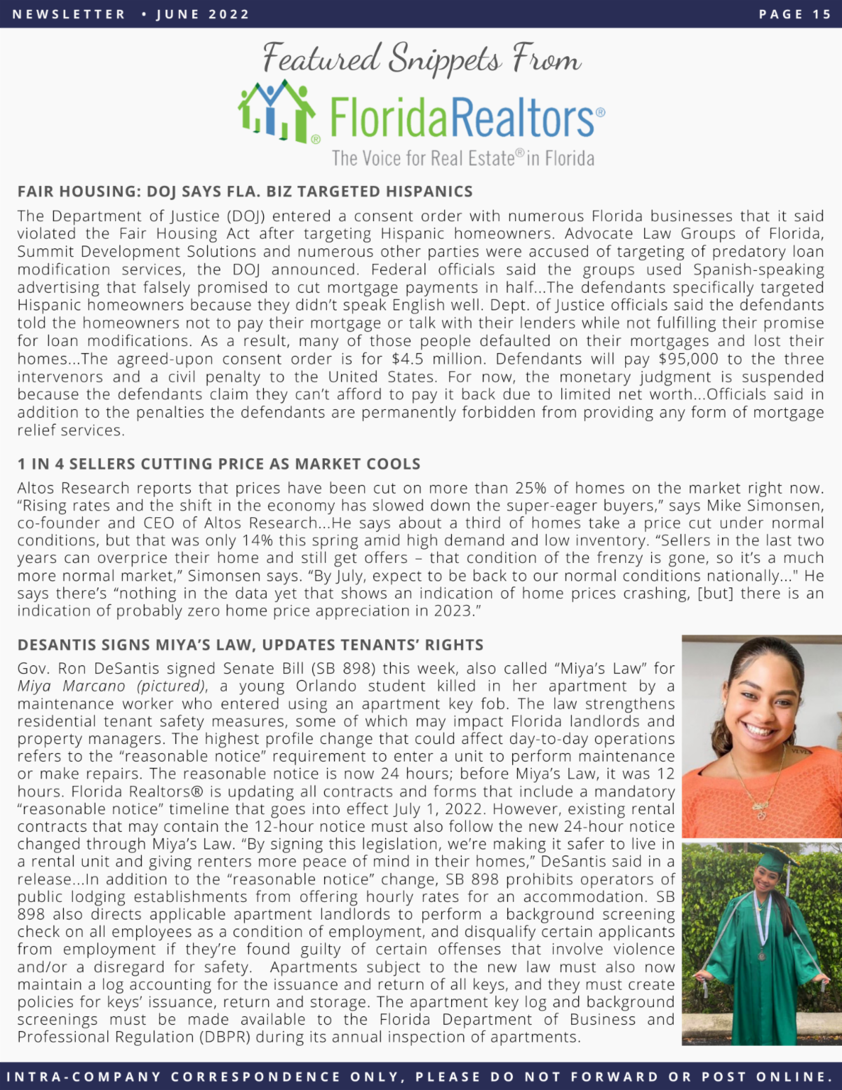 Donohue Real Estate June 2022 Newsletter