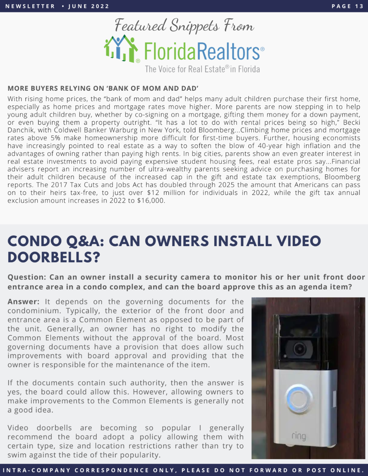 Donohue Real Estate June 2022 Newsletter