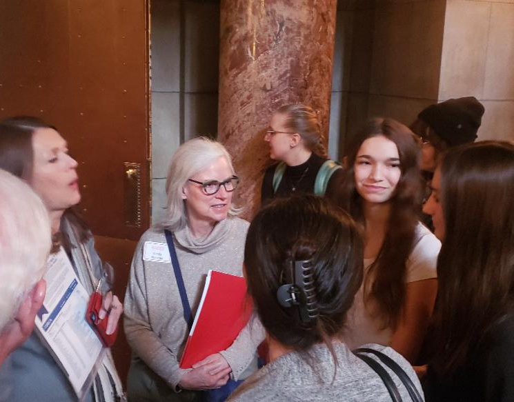 group of people talking