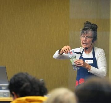 woman teaching in a classroom 