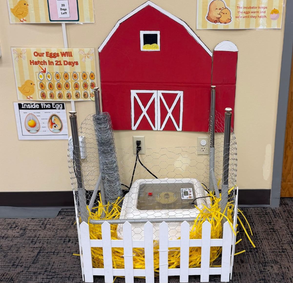 barn with an incubator