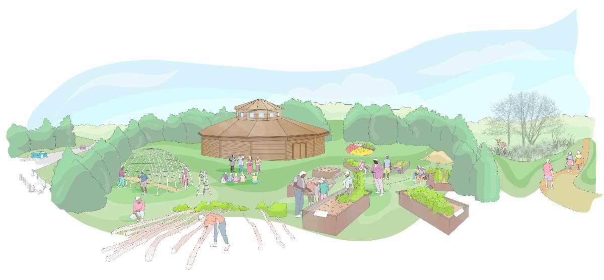 Artist rendering of Indigenous space on campus