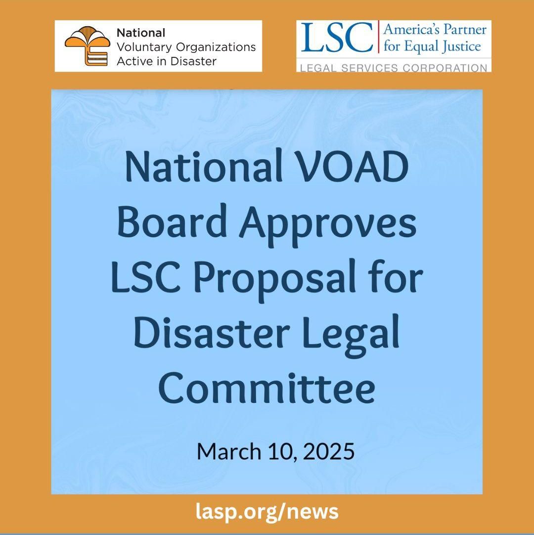 NVOAD-LSC disaster legal aid committee