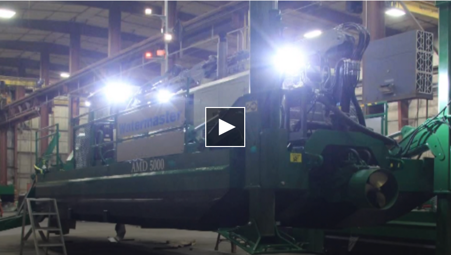 Moran Iron Works amphibious dredging machine