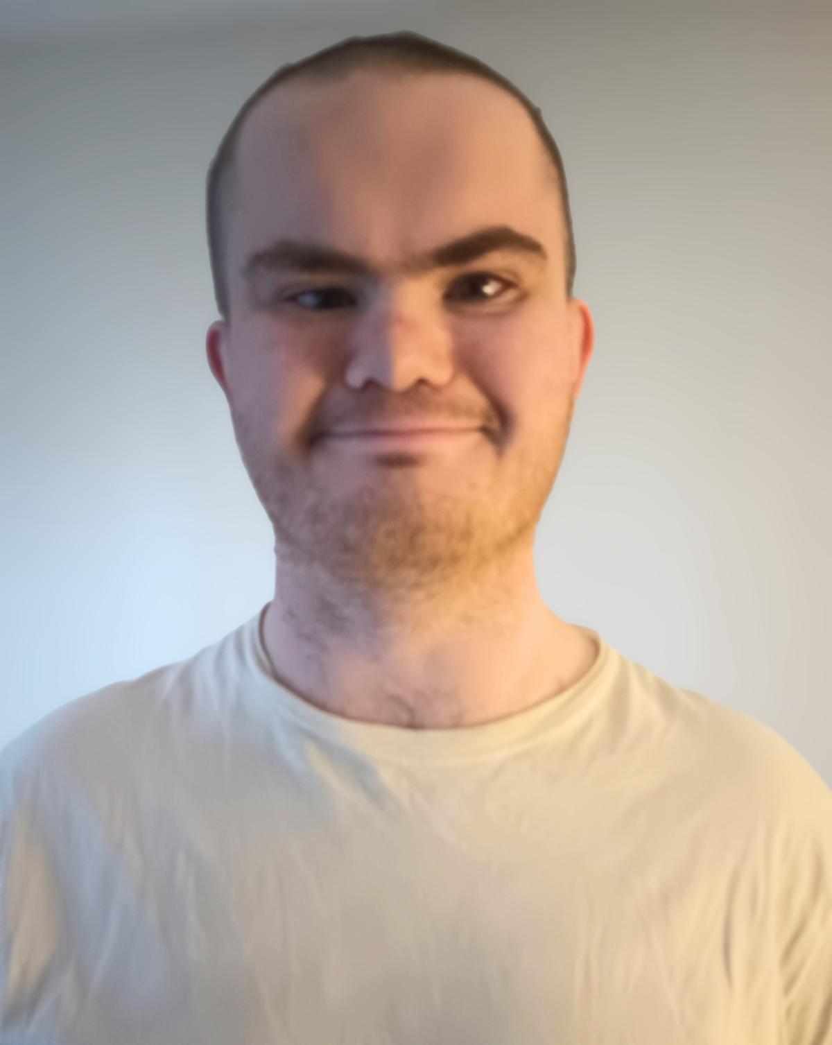 Brad Harris in a white shirt