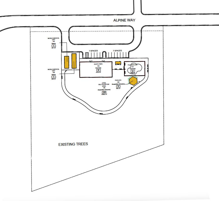 Drawing of the new District 1 Pocket Park