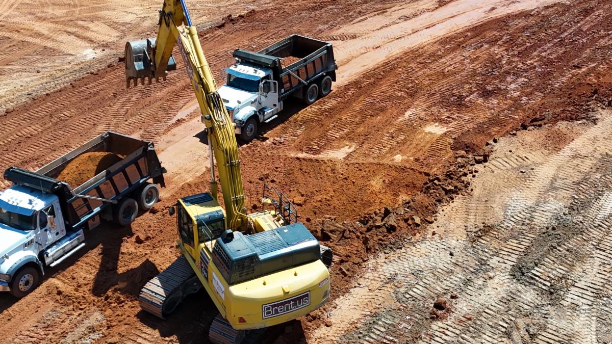 Construction at the Clayton County Administration Building at Tara Boulevard and Old Poston Road is ongoing.