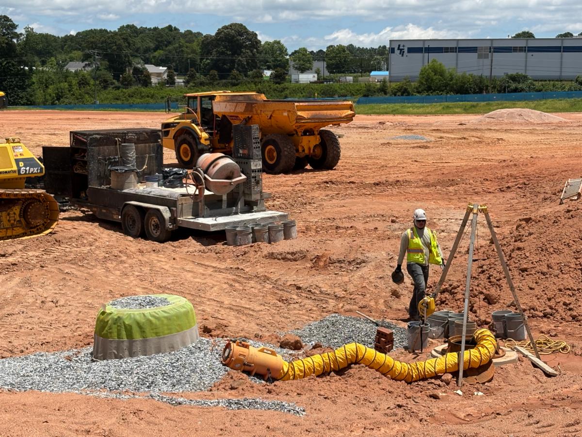 Construction at the Clayton County Administration Building at Tara Boulevard and Old Poston Road is ongoing.