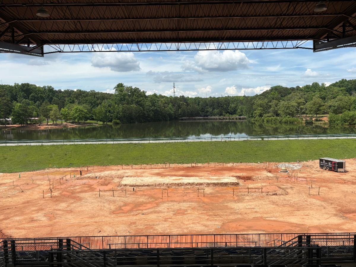Photo of the construction at the Lakeview Events Center