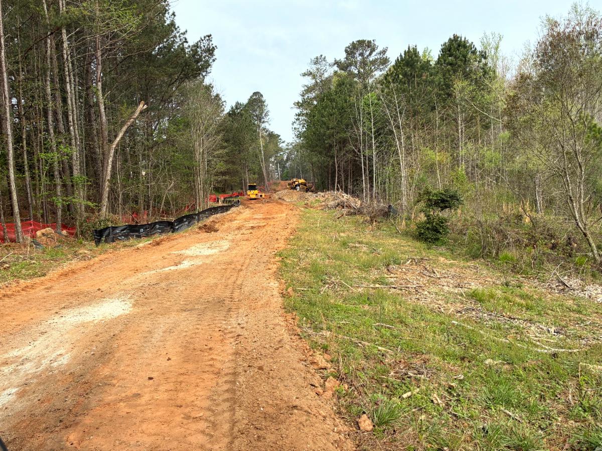 Photo of the construction of the River's Edge Walking Trails Phases 3 and 4