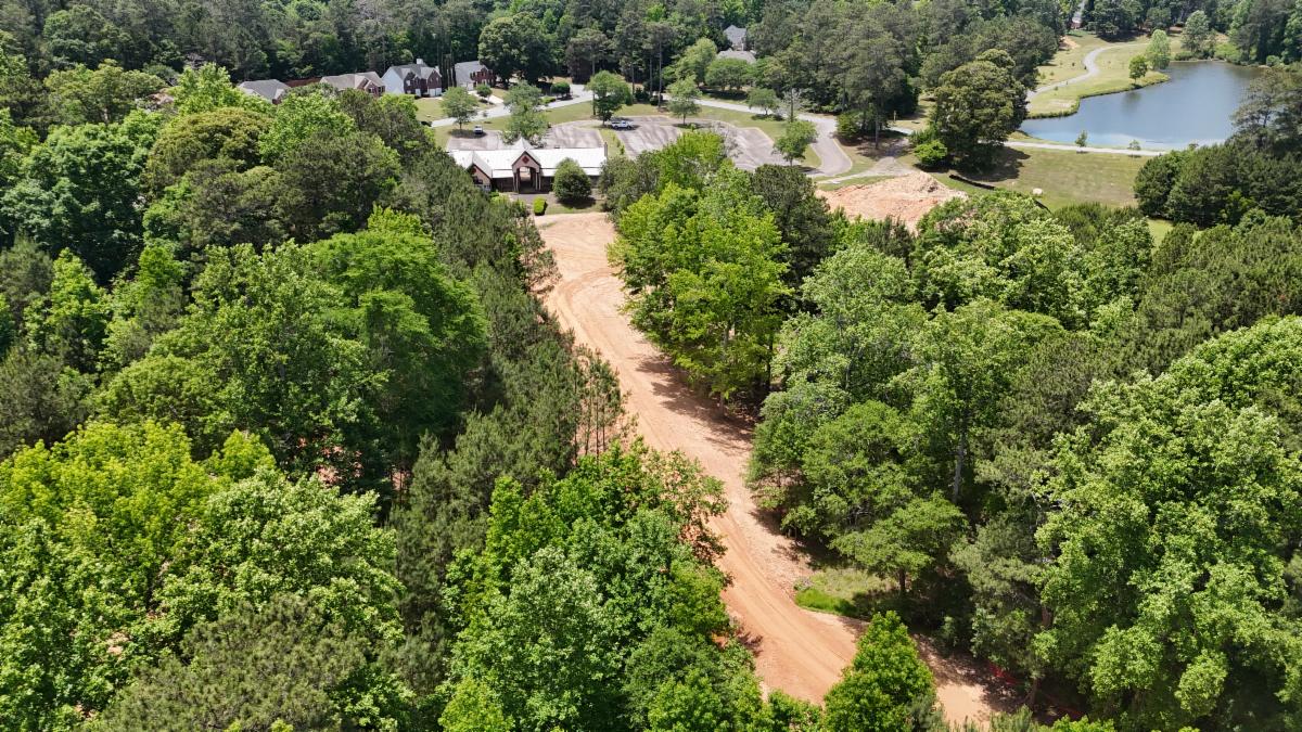 Construction of The River's Edge Walking Trail.