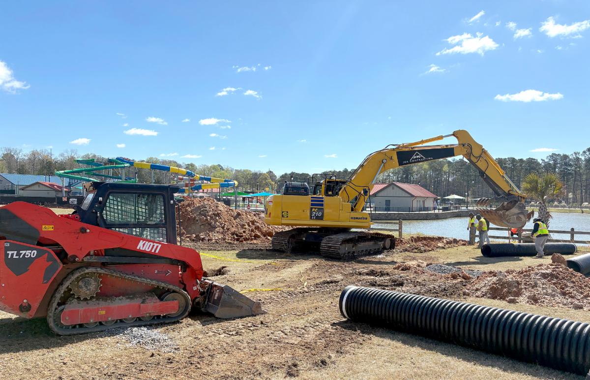 Picture of construction work at the Lakeview Events Center in Jonesboro Georgia.
