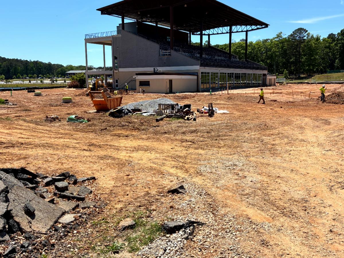 Photo of the construction at the Lakeview Events Center