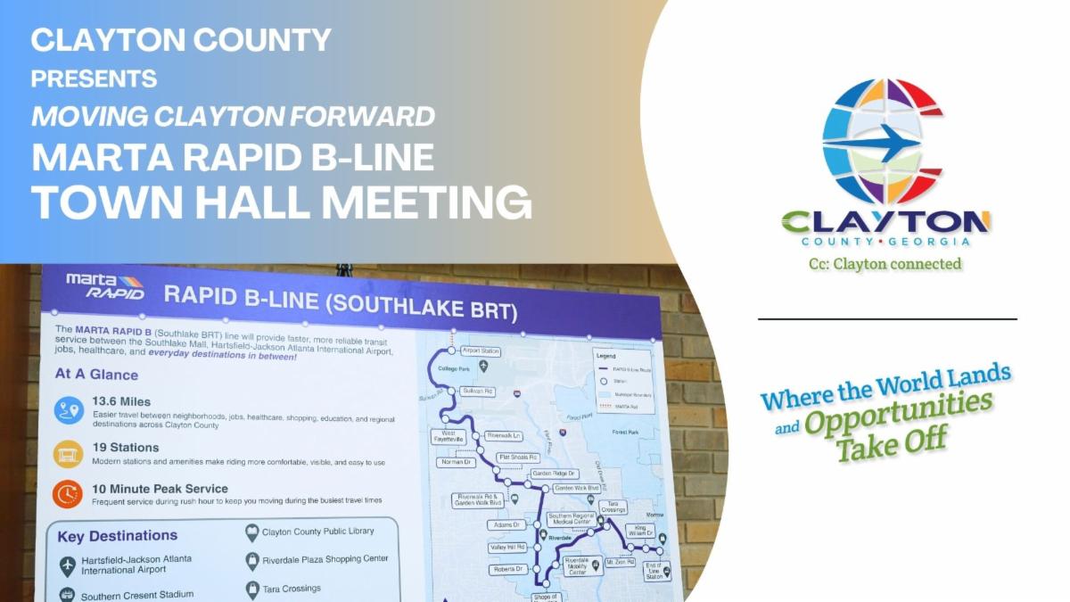 MARTA recently hosted a Town Hall at Riverdale City Hall to discuss the Southlake Bus Rapid Transit (BRT) project, the Justice Hub Center, the Operations and Maintenance Facility (O&M), and other systemwide initiatives.