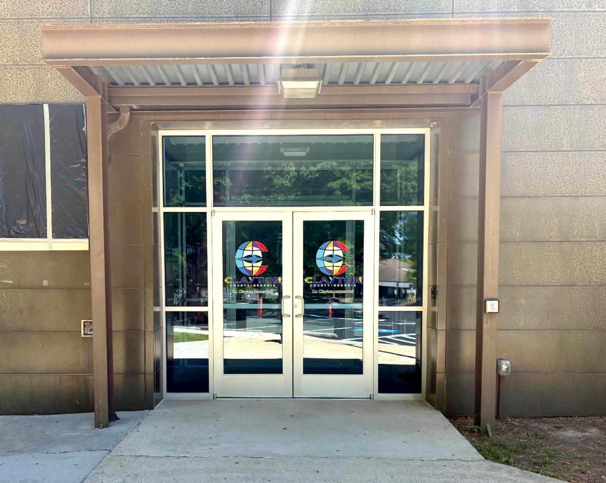 The entrance of the new Clayton County Small Business Incubator.