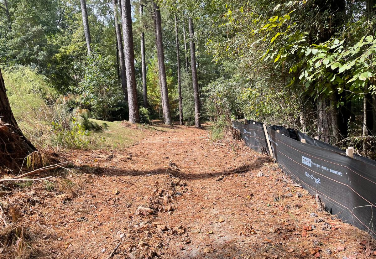 Construction of Rivers Edge Phase 3 trail 