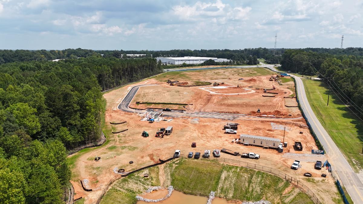 Aerial view of the Clayton County Administration Building location.