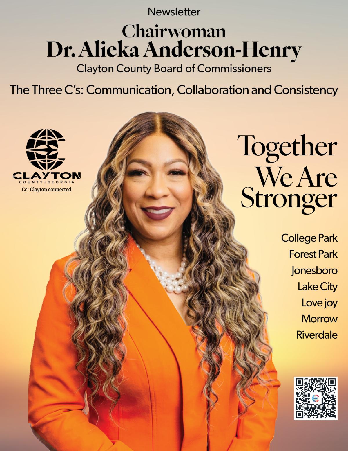 Read the latest edition of Chairwoman Anderson-Henry's newsletter