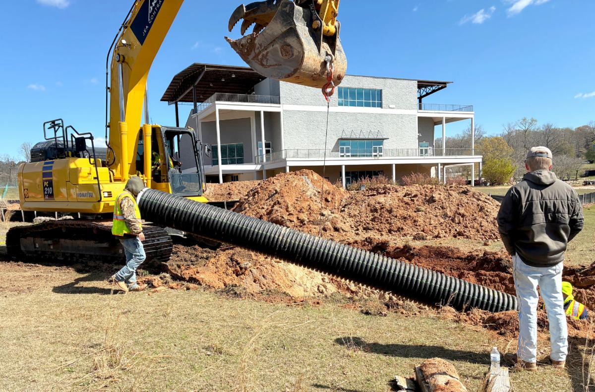 Picture of construction work at the Lakeview Events Center in Jonesboro Georgia.