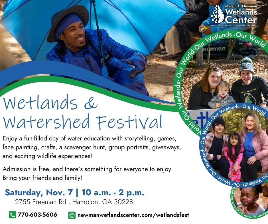 Wetlands and Watershed Festival on Nov. 7 2026 from 10 am to 2 pm