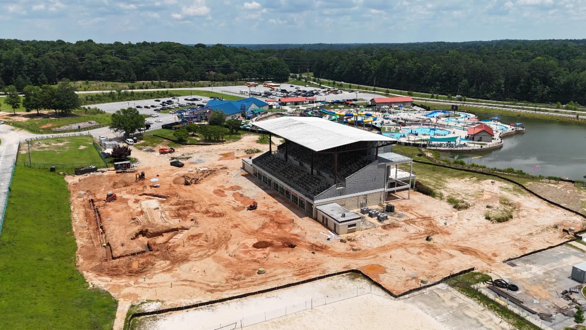 Construction continues at the Clayton County Lakeview Events Center.