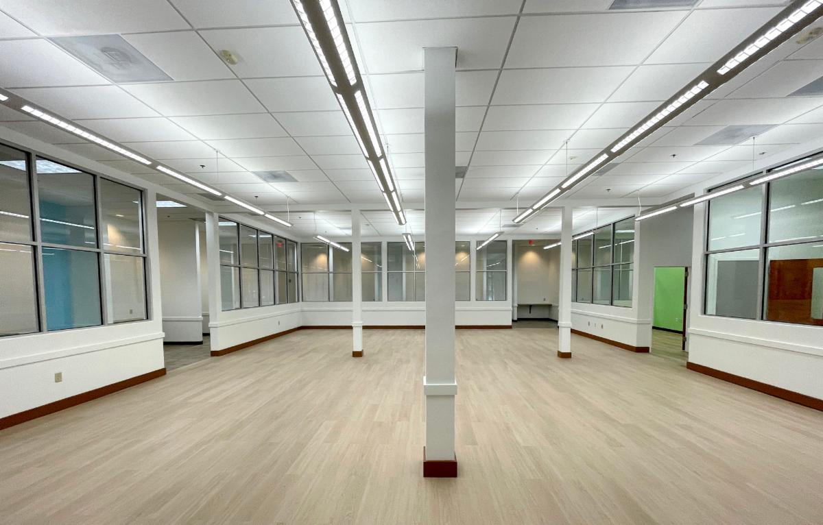 Interior renovation of the Small Business Incubator.