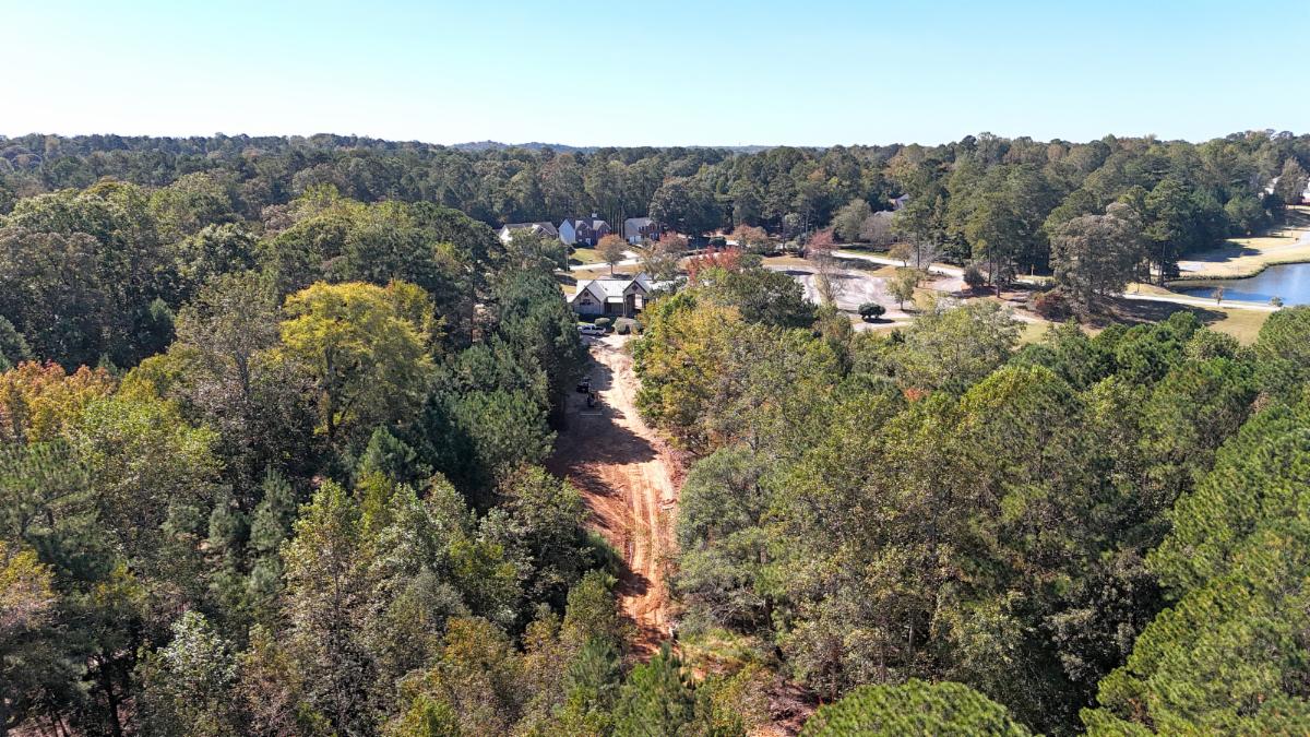 Construction of Rivers Edge Phase 3 trail 