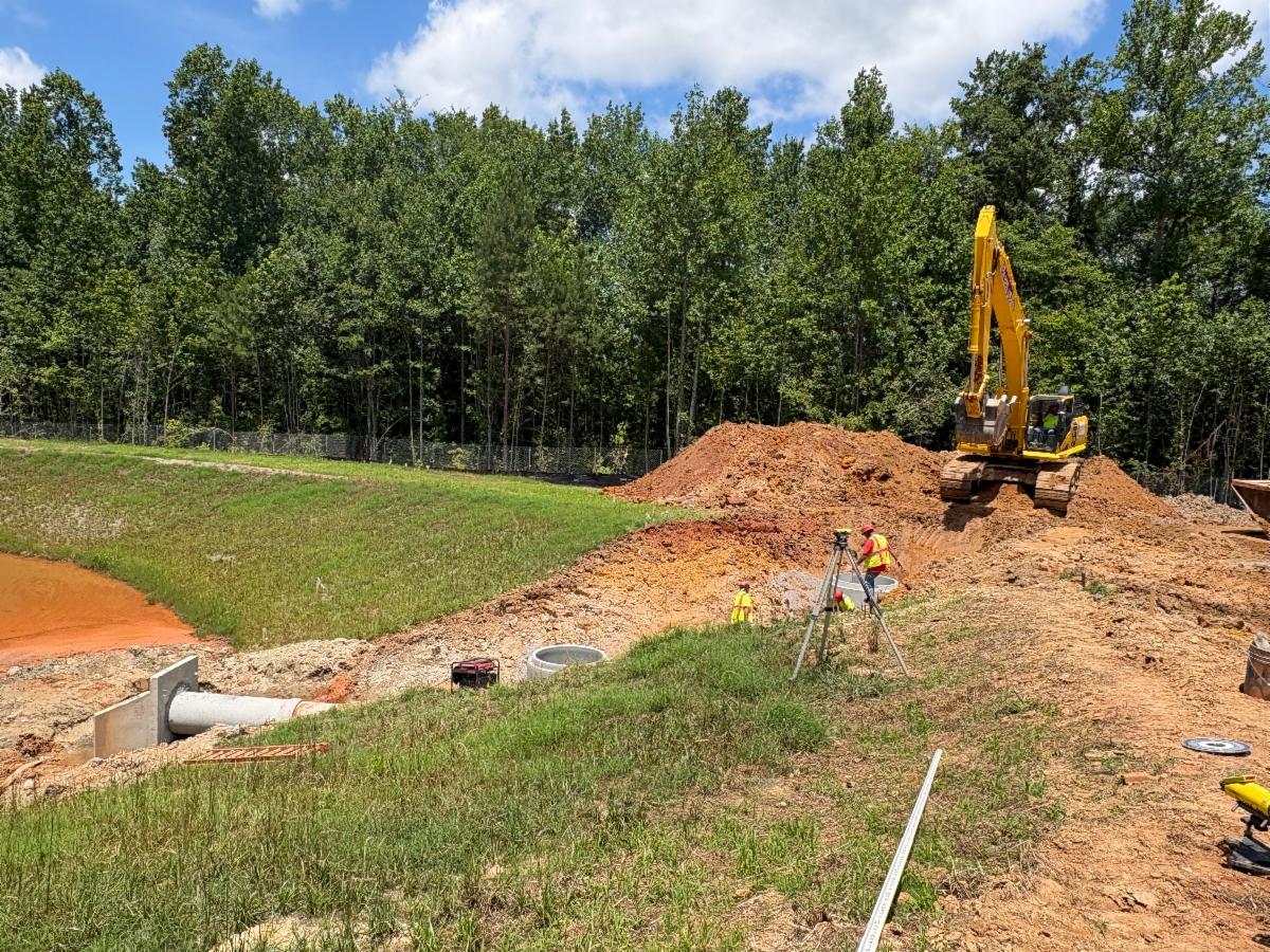 Construction at the Clayton County Administration Building at Tara Boulevard and Old Poston Road is ongoing.