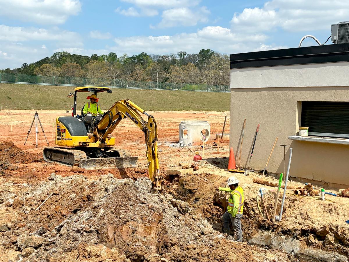 Picture of construction work at the Lakeview Events Center in Jonesboro Georgia.
