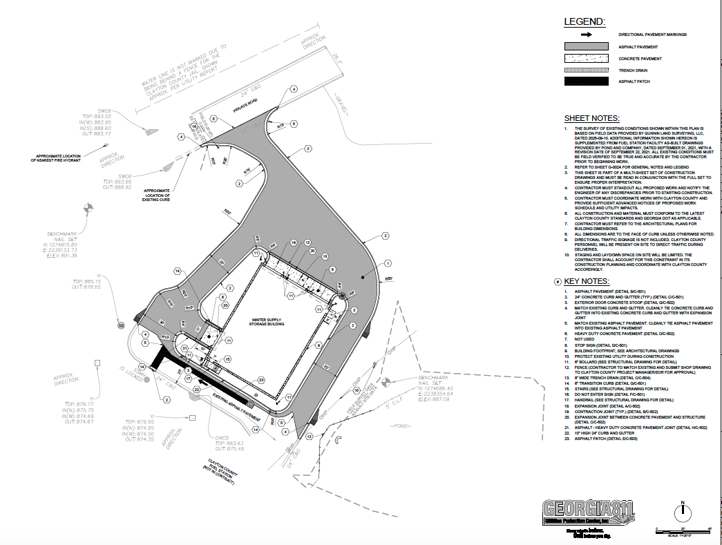 Drawing of the proposed Winter Weather Supply Building